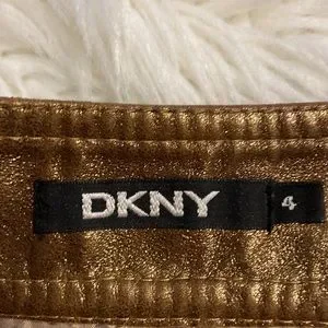 Dkny | Skirts | Dkny 0 Leather Cuir Made In Usa Mini Skirt Size 4  